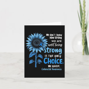 Colon Cancer Awareness Colourectal Cancer Blue Sun Card