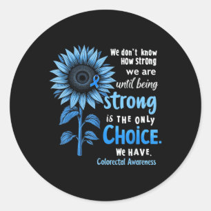Colon Cancer Awareness Colourectal Cancer Blue Sun Classic Round Sticker