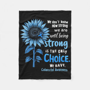 Colon Cancer Awareness Colourectal Cancer Blue Sun Fleece Blanket