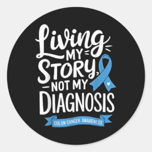 Colon Cancer Awareness Colourectal Cancer Month Classic Round Sticker