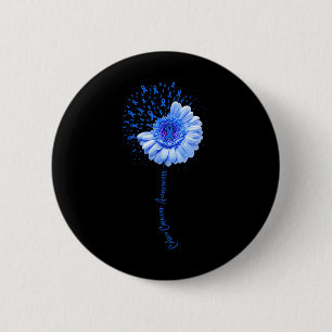 Colon Cancer Awareness Flower Survivor Fighter 6 Cm Round Badge