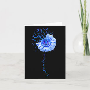 Colon Cancer Awareness Flower Survivor Fighter Card