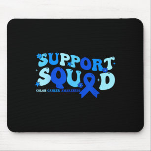 Colon cancer awareness month support squad blue mouse pad