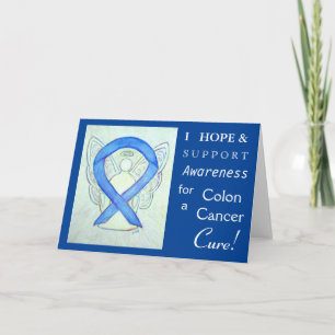 Colon Cancer Awareness Ribbon Greeting Card