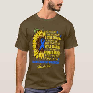 Colon Cancer Awareness She is A Colon Cancer Warri T-Shirt