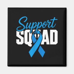 Colon Cancer Awareness Support Squad Blue Ribbon Magnet