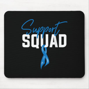 Colon Cancer Awareness Support Squad Blue Ribbon  Mouse Pad
