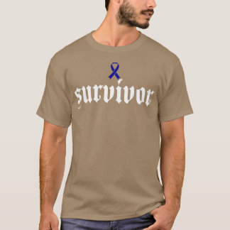 Colon Cancer Awareness Survivor Blue Ribbon Gift2 T-Shirt