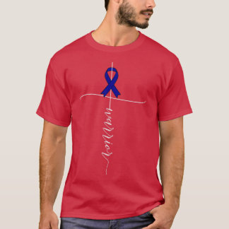 Colon Cancer Awareness Warrior Blue Ribbon Gift3 T-Shirt
