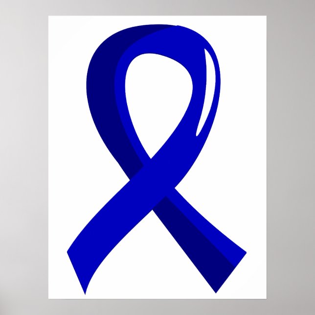Colon Cancer Blue Ribbon 3 Poster (Front)