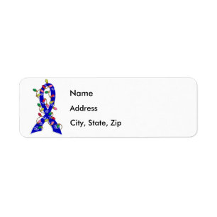 Colon Cancer Christmas Lights Ribbon