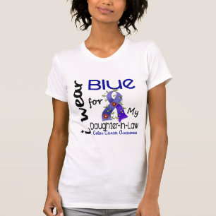 Colon Cancer I Wear Blue For My Daughter-In-Law 43 T-Shirt