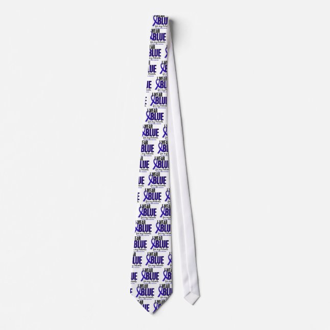 Colon Cancer I Wear Blue For My Patients 10 Tie (Front)