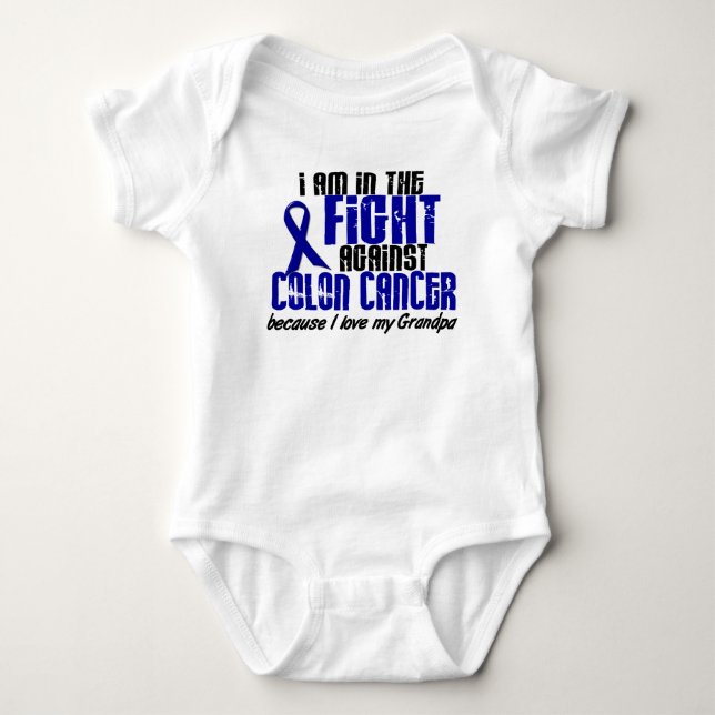 COLON CANCER In The Fight For My Grandpa 1 Baby Bodysuit (Front)