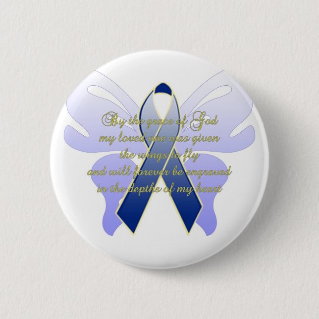 COLON CANCER LOSS 6 CM ROUND BADGE (Front)