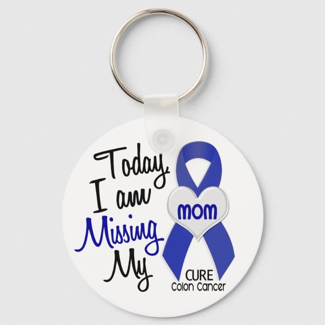 Colon Cancer MISSING MY MOM Key Ring (Front)