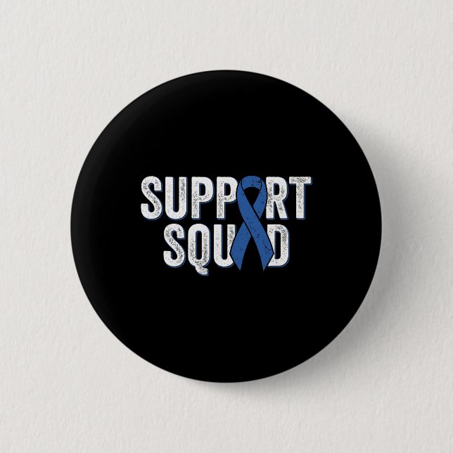 Colon Cancer Support Squad  6 Cm Round Badge (Front)