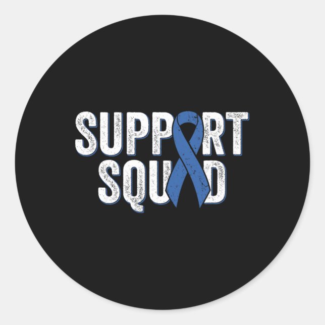 Colon Cancer Support Squad  Classic Round Sticker (Front)