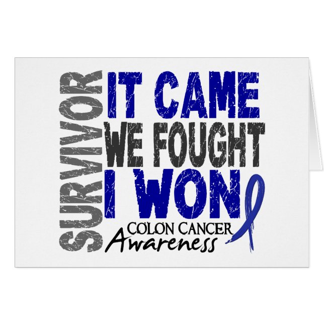Colon Cancer Survivor It Came We Fought I Won (Front Horizontal)