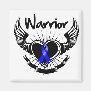 Colon Cancer Warrior Fighter Wings Magnet