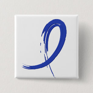 Colon Cancer's Blue Ribbon A4 15 Cm Square Badge