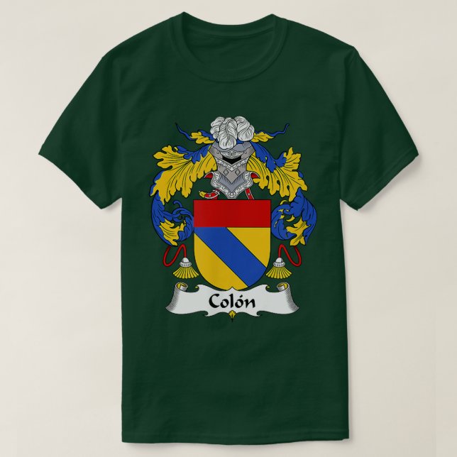 Colon Coat of Arms - Family Crest  T-Shirt (Design Front)