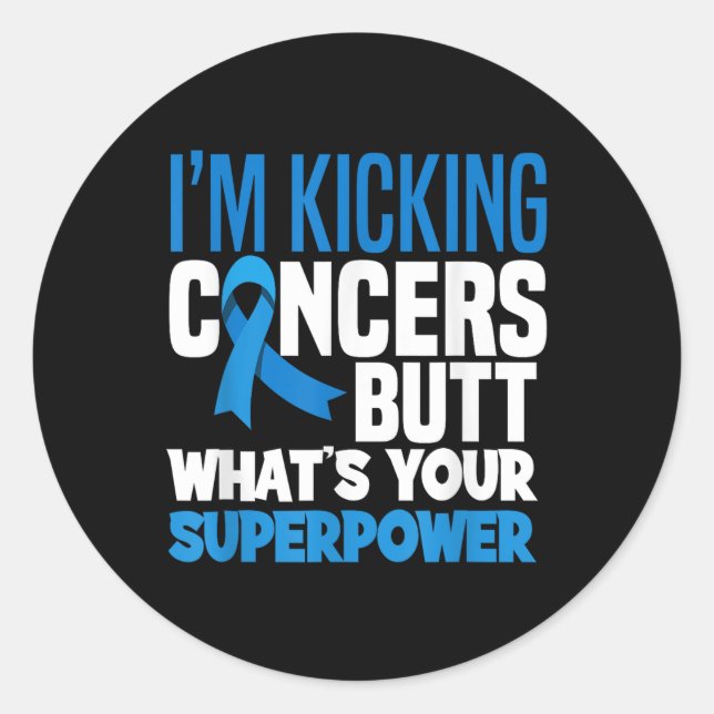 Colon Colourectal Cancer Awareness Apparel &amp; Classic Round Sticker (Front)