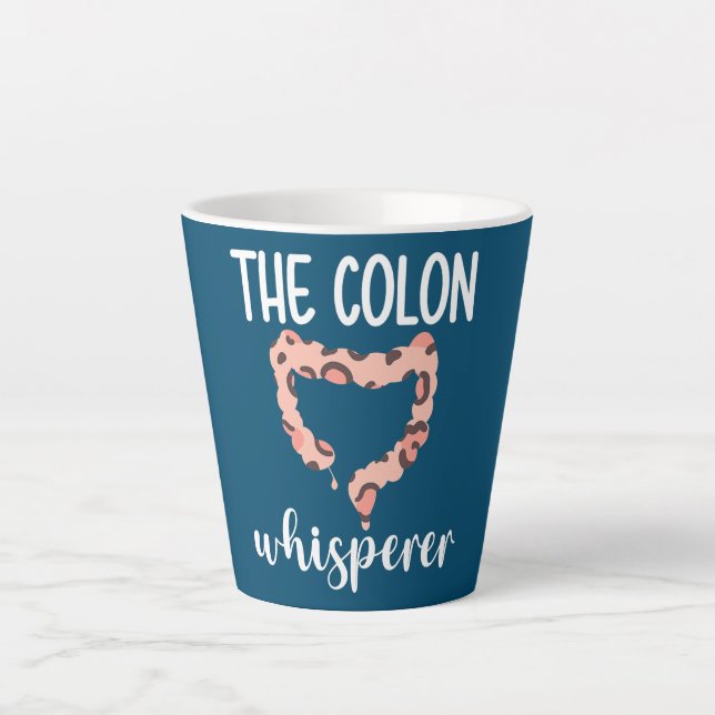 Colon Whisperer Gastroenterologist Latte Mug (Front)