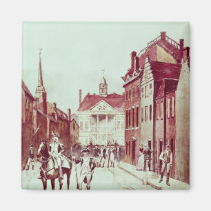 Colonel and Private, First Continental Rhode Magnet