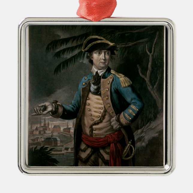 Colonel Benedict Arnold, pub. London, 1776 Metal Tree Decoration (Front)
