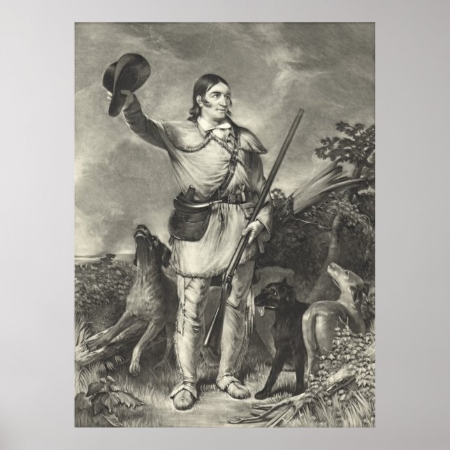 Colonel Davy Crockett 1839 Poster (Front)