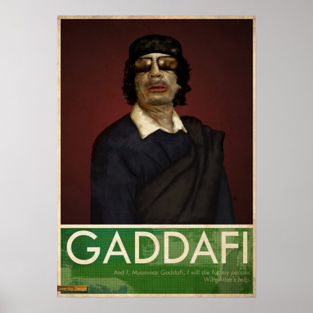 Colonel Gaddafi Poster (Front)