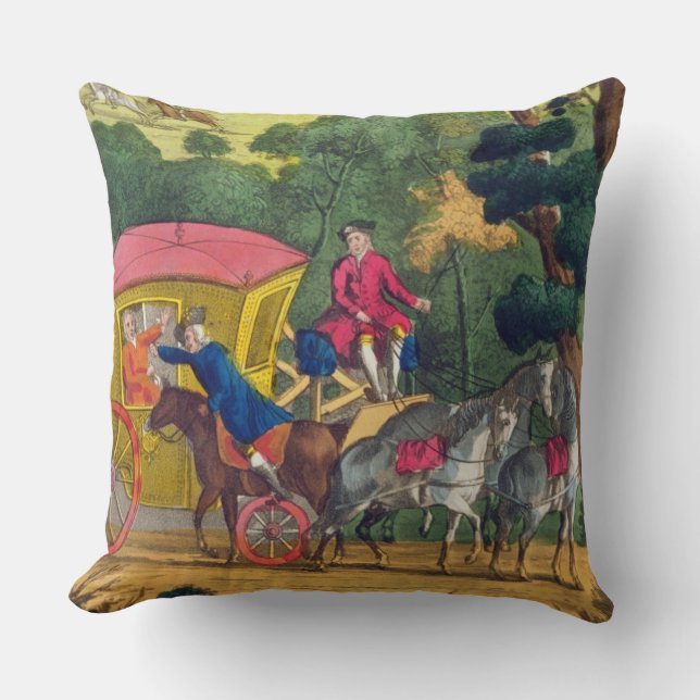 Colonel Jack robbing Mary Smith in Maidenhead Thic Cushion (Front)