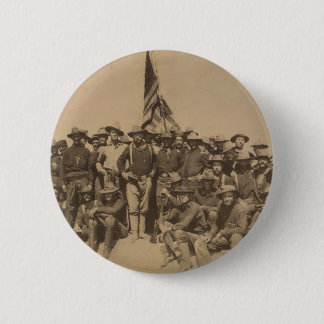 Colonel Roosevelt and his Rough Riders 6 Cm Round Badge
