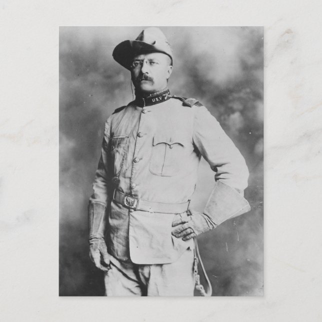 Colonel Theodore Roosevelt, 1898. Postcard (Front)