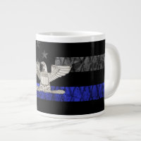 Colonel Thin Blue Line Distressed Flag