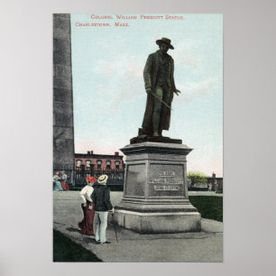 Colonel William Prescott Statue Scene Poster