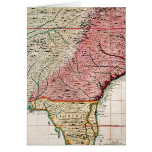 COLONIAL AMERICA MAP, 1733