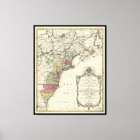 Colonial America Map by Matthaus Lotter (1776)
