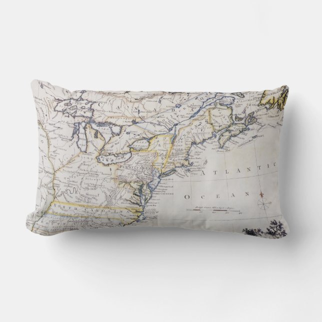 COLONIAL AMERICA: MAP, c1770 Lumbar Cushion (Front)
