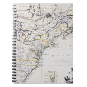 COLONIAL AMERICA: MAP, c1770 Spiral Notebook