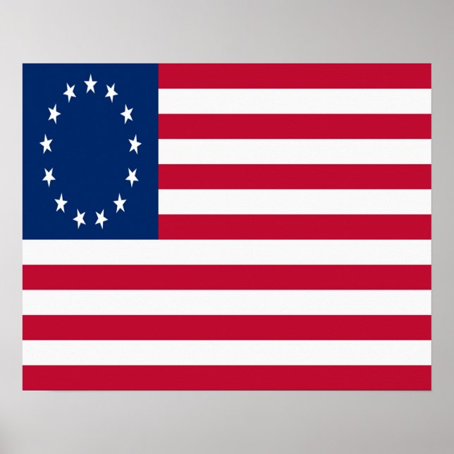 Colonial American Flag Poster (Front)