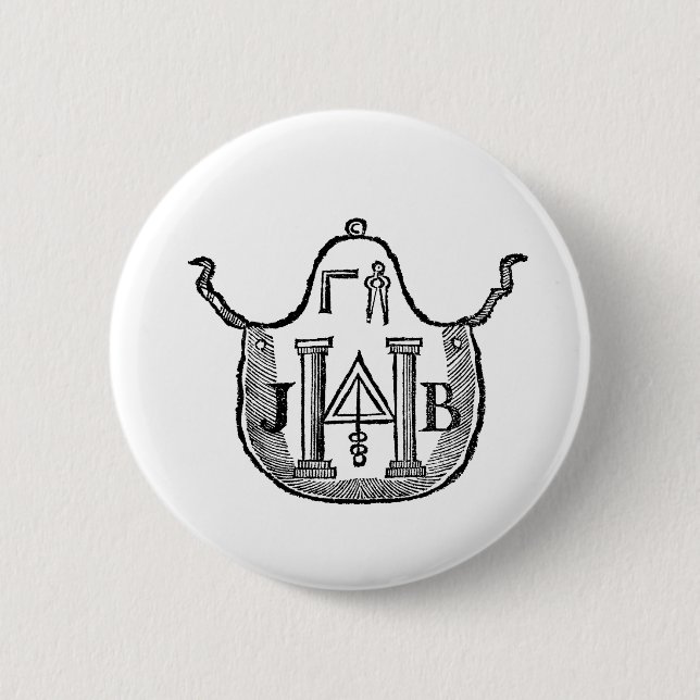 Colonial Apron 6 Cm Round Badge (Front)