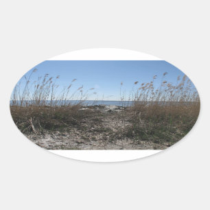 Colonial Beach 1 Oval Sticker