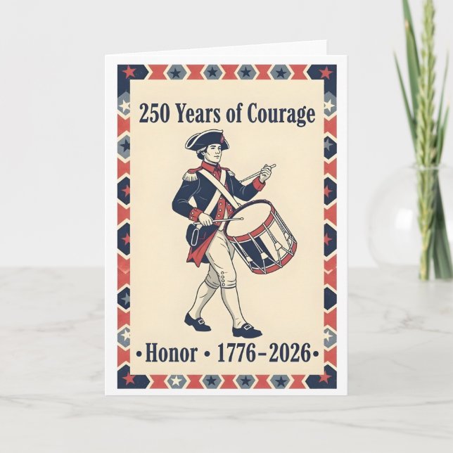  Colonial Drummer USA Courage Honor Legacy Card (Front)