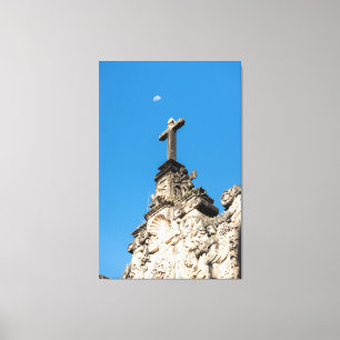 Colonial Faith Under the Moon – Pelourinho Archite Canvas Print