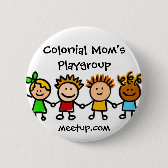 Colonial Mum's Playgroup Logo Button (Front)