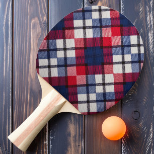 Colonial Plaid Ping Pong Paddle