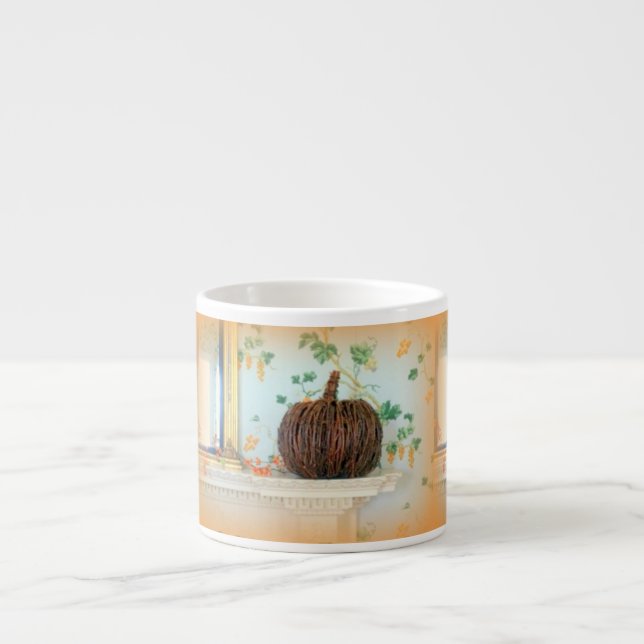 colonial pumpkin basket espresso mug (Front)