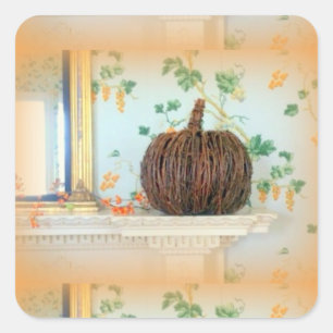 colonial pumpkin basket sticker